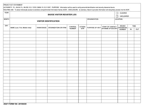 25 Af Form 104 Fill Out Sign Online And Download Fillable Pdf