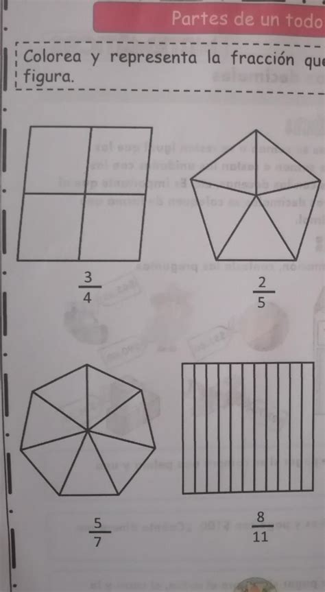 Colorea y representa la fracción Brainly lat