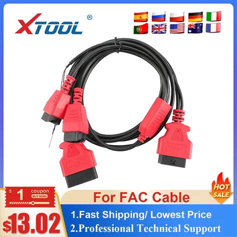 Xtool Fca 12 8 Connector Universal Cable Adapter For Chrysler Obd2