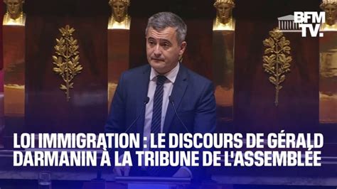 Loi Immigration Retrouvez Le Discours De Gérald Darmanin En Ouverture