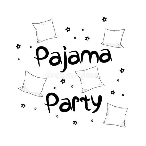 Pajama Party Quote Happy Girls In Pajama Drinking Wine Illustration