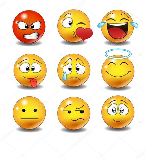 Conjunto De Emoticonos Vector De Stock 105633754 De AaDneprov Mail Ru