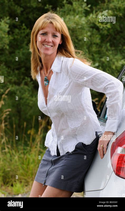 Mature Woman Wearing Short Skirt Hi Res Stock Photography And Images