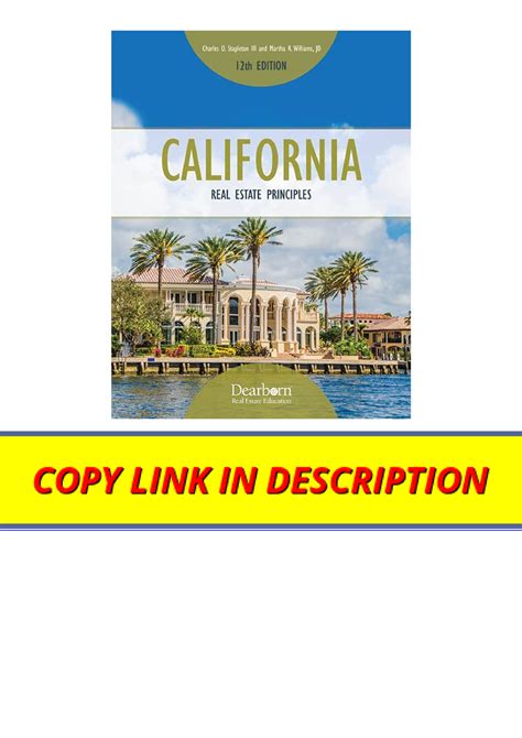 PDF Read Online California Real Estate Principles 12Th Edition Includes