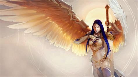 Fantasy Art Akroma Angel Of Wrath Magic The Gathering 2K Wallpaper