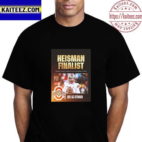 CJ Stroud 2022 Heisman Trophy Finalists QB Ohio State Buckeyes Vintage ...