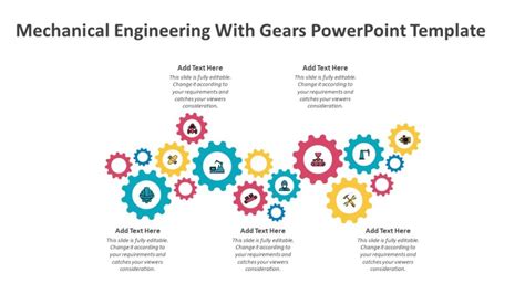 Mechanical Engineering With Gears Powerpoint Template Ppt Templates