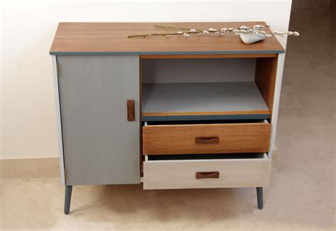 Affordable Handpainted Mid Century Retro Furniture Bookcase Drawers