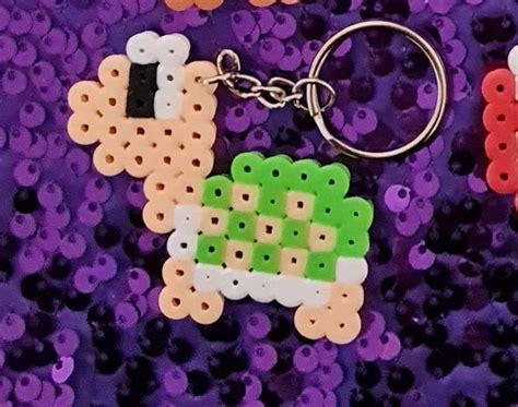 Super Mario Bros Keyrings Perler Bead Keychains | Etsy