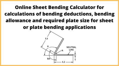 Online Sheet Bending Calculator For Bend Allowance Bend Deductions