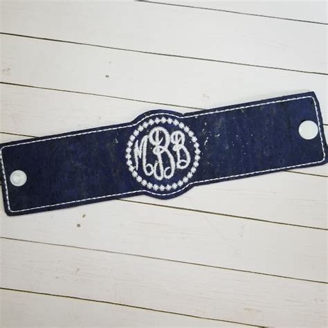 In The Hoop Bracelet With Monogram Embroidery Design