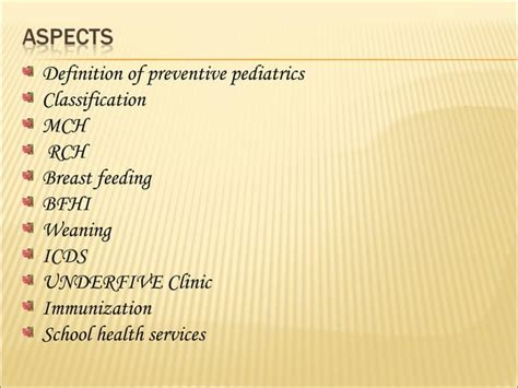 Preventive Pediatrics Ppt