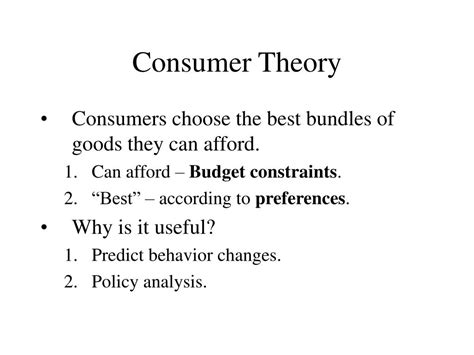 Ppt Consumer Theory Powerpoint Presentation Free Download Id1386390