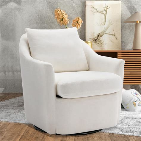 Amazon COLAMY Swivel Armchair Barrel Chair Upholstered Round