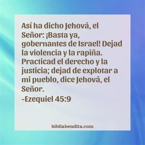 Explicación Ezequiel 45 9 Así ha dicho Jehová el Señor Basta ya