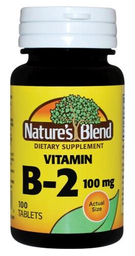 Natures Blend Vitamin B 2 Tablets 100mg 100 Count 100 Ct Kroger