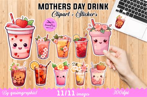 Cute Kawaii Mothers Day Stickers Graphic By Qasimgraphic1 · Creative Fabrica