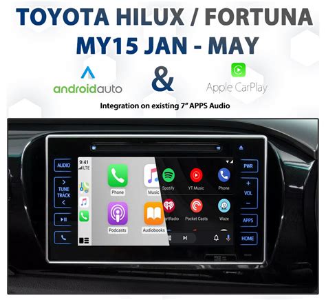 2015 Jan Jun Toyota Hilux Fortuner Apple CarPlay Android Auto