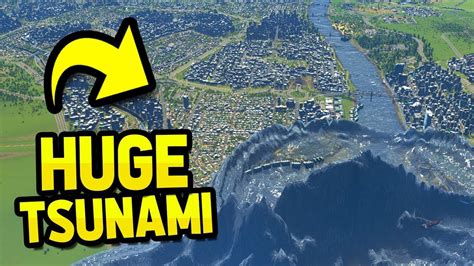 Destroying A City With A Tsunami In Cities Skylines Youtube