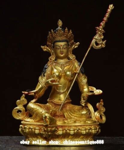 7 8 Old Tibet Buddhism Copper Gilt Green Tara Kwan Yin Guan Yin