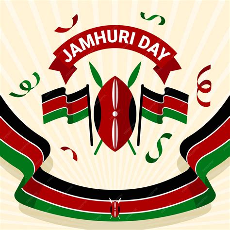 Premium Vector Flat Design Jamhuri Day Event Flag