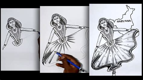 Haryana Day Drawing Haryana Drawing Haryana Culture Drawing