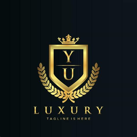 YU Letter Initial With Royal Luxury Logo Template 23517706 Vector Art