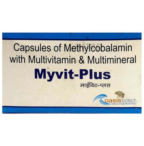 Myvit Plus Capsule Buy Strip Of 100 Capsules At Best Price In India 1mg