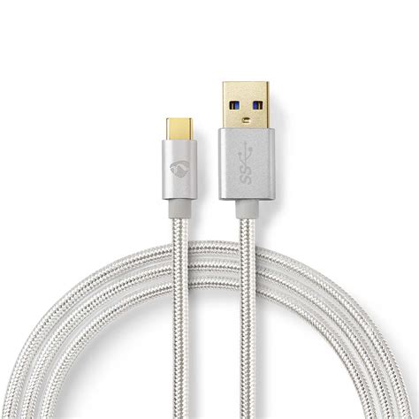 USB Cable | USB 3.2 Gen 1 | USB-A Male | USB-C™ Male | 5 Gbps | Gold Plated | 1.00 m | Round ...