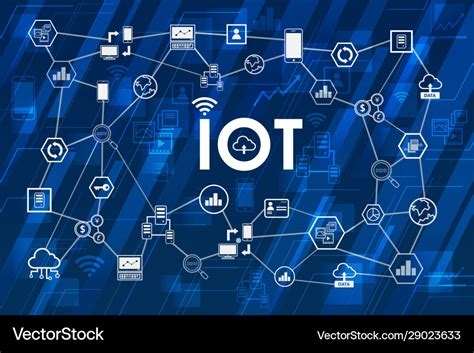 Internet Things Iot Concept Symbol Connected Vector Image