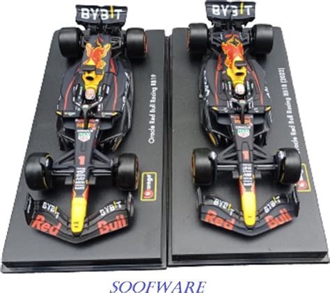 Nieuw Burago Set F1 Red Bull Racing RB18 En RB19 1 Max