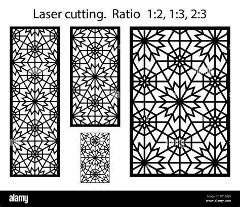 Patrón Láser Juego De Plantillas Cnc Para Corte Por Plasma Conjunto De Paneles Vectoriales