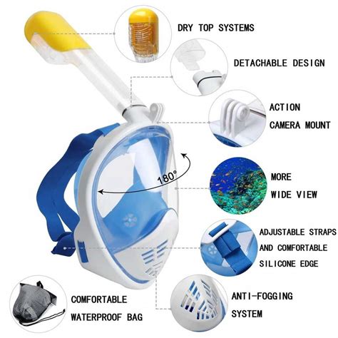 Maschera Subacquea Antiappannamento Resistente Agli Urti 14 Colori