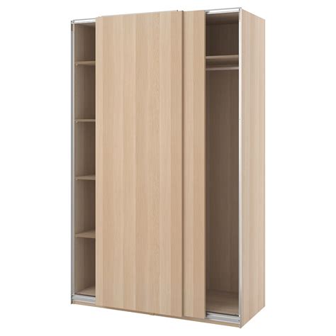 Pax Hasvik Wardrobe White Stained Oak Effectwhite Stained Oak Effect 150x66x236 Cm Ikea