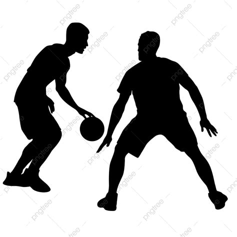 Gambar Siluet Pemain Bola Basket Dengan Latar Belakang Putih Orang