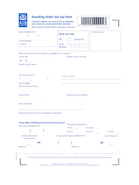 Printable Standing Order Form Printable Forms Free Online