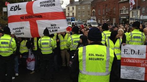 Edl And We Are Norwich Protests Four Arrested At Demonstrations Bbc News