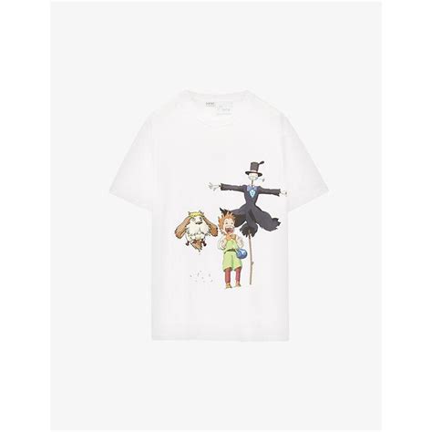 Loewe X Howl S Moving Castle Heen Markl And Turnip Head Cotton Jersey