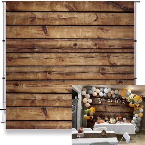 Amazon Wood Backdrop For Party Photography Wooden Backdrop 8x8ft