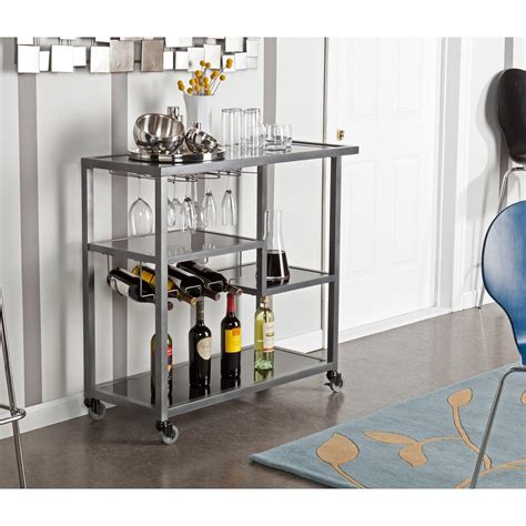 Glass And Mirrored Bar Carts