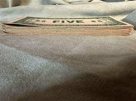 Vintage 1950s 1960s Phoney Mazuma Toy Play Money Bills Pile Of Money