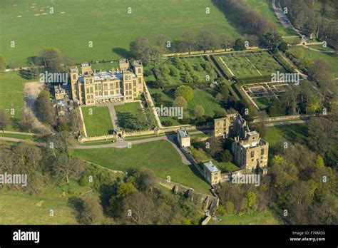 An Aerial View Of Hardwick Hall Derbyshire The Hardwick Estate Is