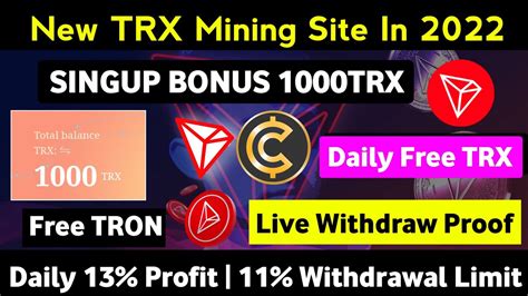 New Trx Mining Website Tron Mining Tron Cloud Mining Trx Cloud