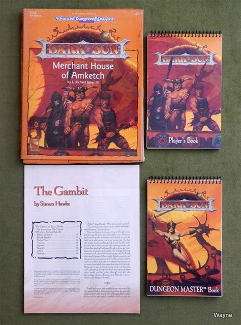 Dark Sun Modules Adandd Waynes Books Rpg Reference