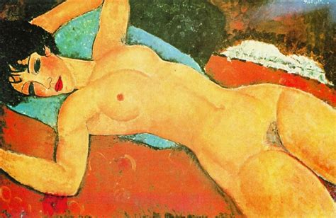 Sleeping Nude With Arms Open Red Nude Amedeo Modigliani