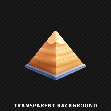 Premium Psd D Render Pyramid Of Giza Isolated On Transparent Background