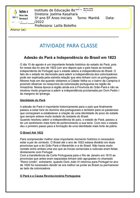 Atividade Sobre Ades O Do Para Ano Roaredu