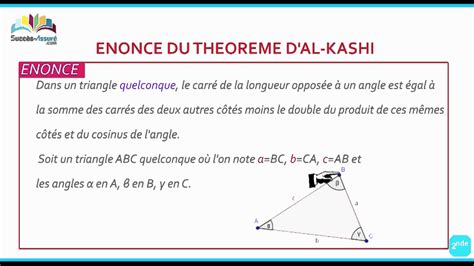 Le Théorème D Al Kashi 12 Youtube