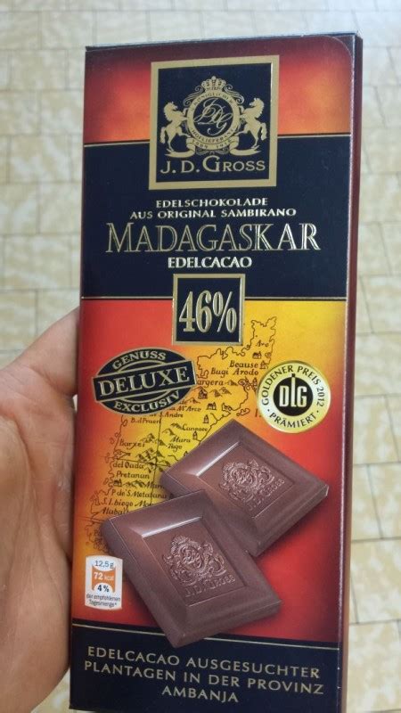 J D Gross Lidl Edelschokolade Madagaskar Kalorien