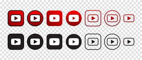 Premium Vector Youtube Vector Logo Icon Set Vector Illustration